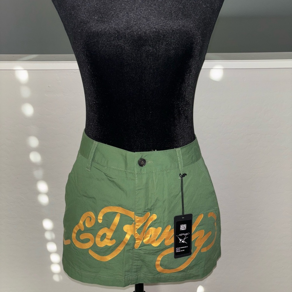 🛑SOLD🛑Ed Hardy Women's Multi Logo Heart Skirt Size S